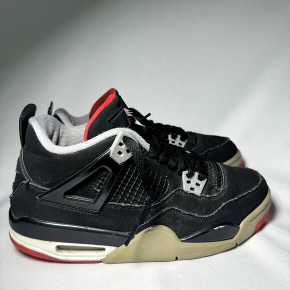 Size 6.5 - Nike Air Jordan 4 Retro OG GS Bred 2019 Men's Shoes